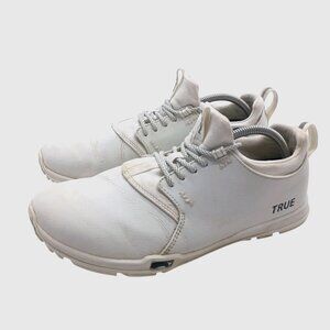 TRUE Linkswear Shoes Mens Size 11 White Golf Athletic Waterproof Leather Lace Up